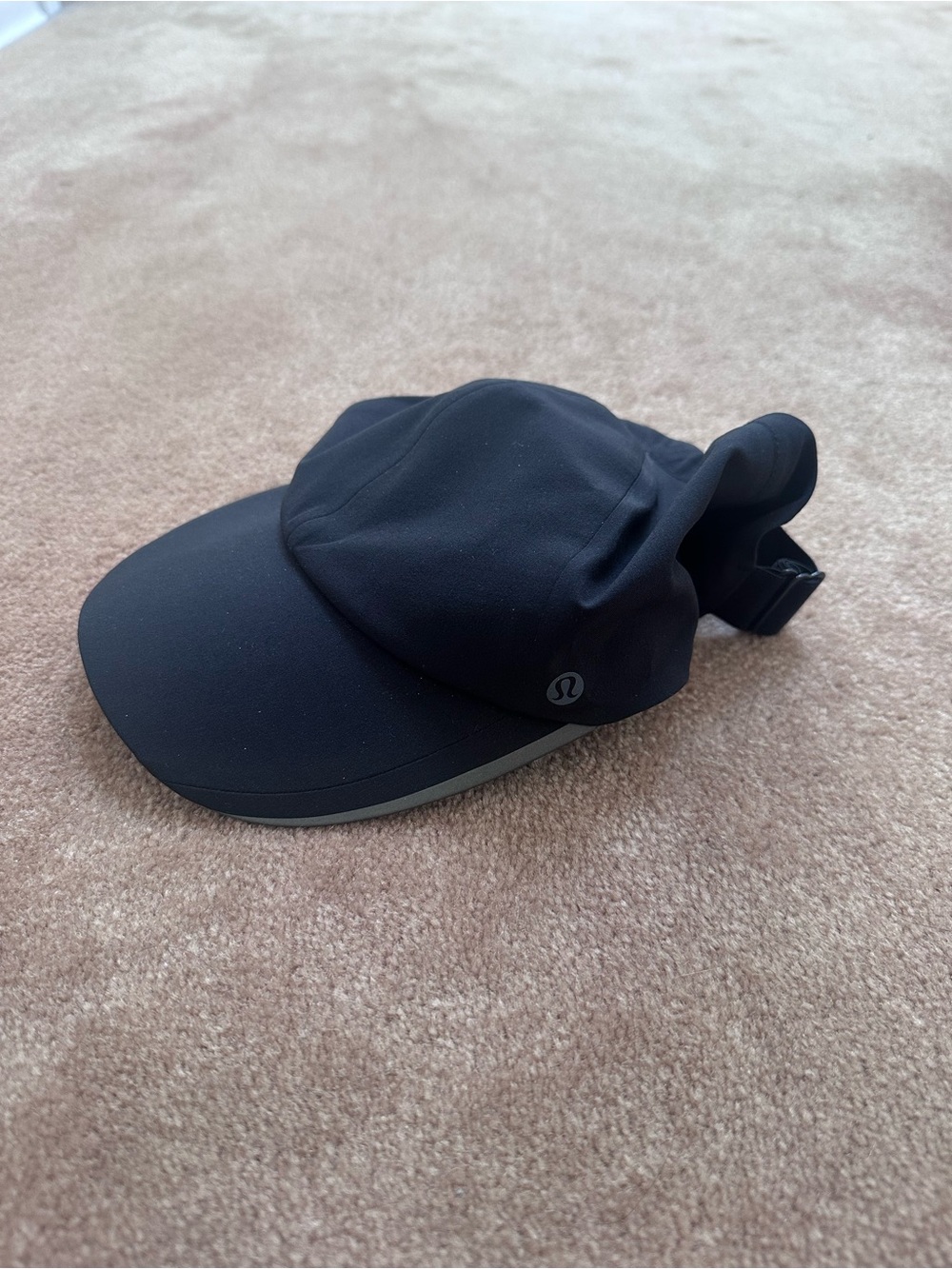 Lululemon Black Running Cap Sun Protection Hat O/S